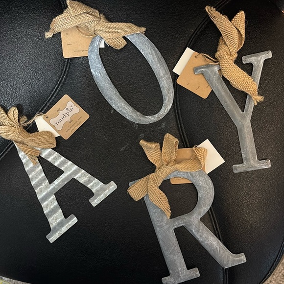 Mud Pie Tin Assorted Initials/Letters (NWT) - Picture 1 of 5